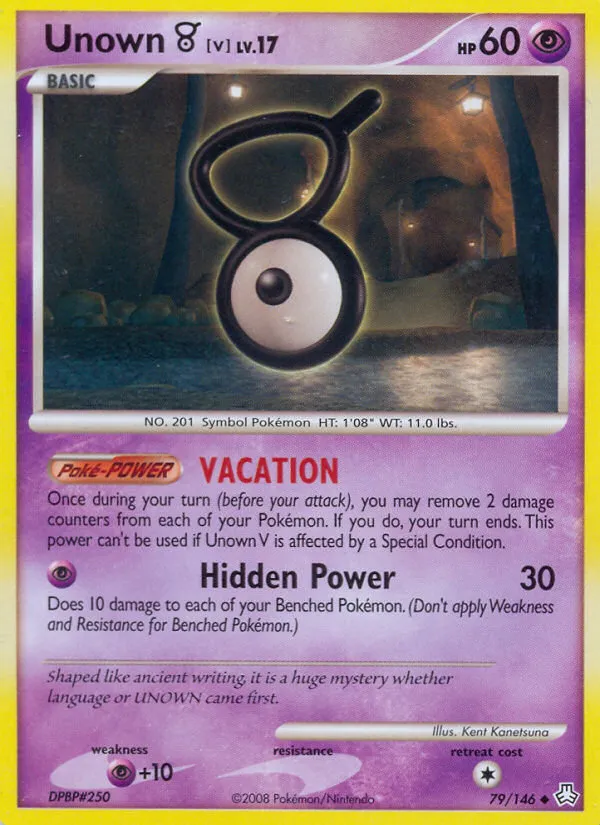 2008 Legends Awakened Unown [V] #079/146 Uncommon card image