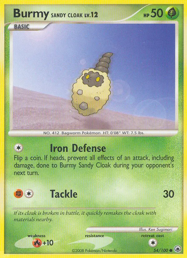 2008 Majestic Dawn Burmy Sandy Cloak #054/100 Common card image