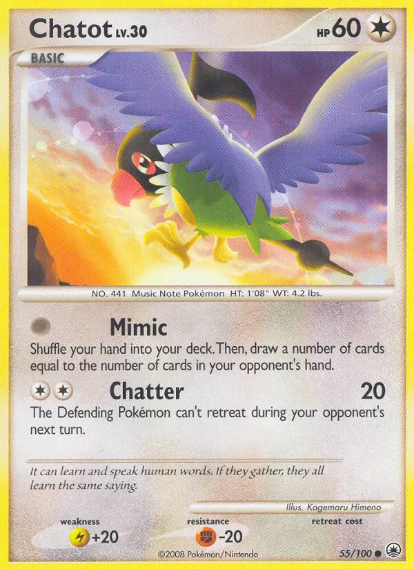 2008 Majestic Dawn Chatot Common #055/100 Common card image