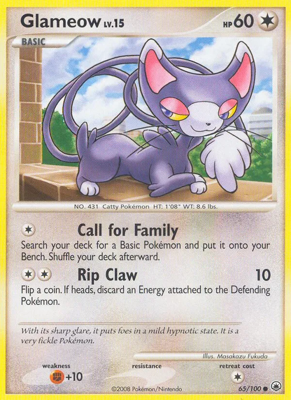 2008 Majestic Dawn Glameow #065/100 Common card image