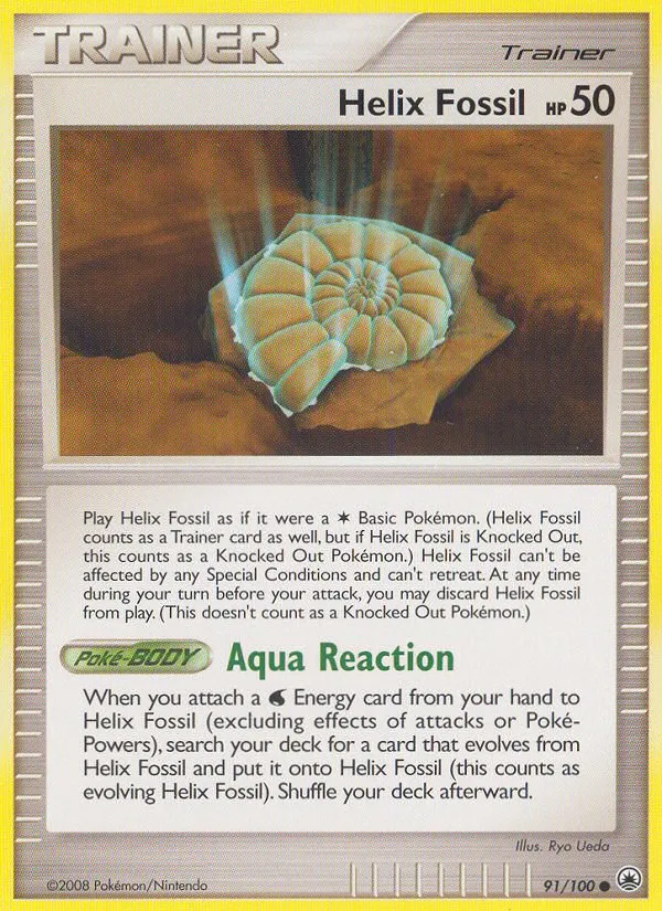 2008 Majestic Dawn Helix Fossil #091/100 Common card image
