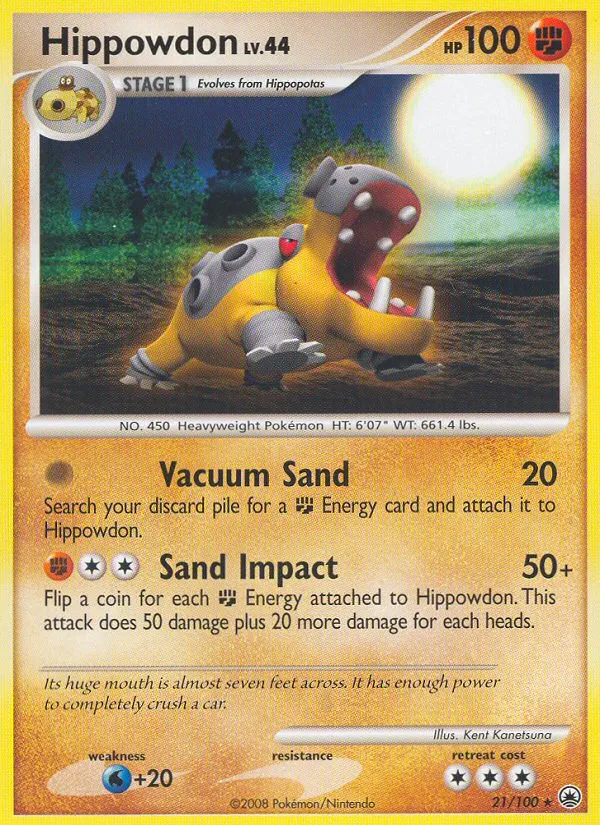2008 Majestic Dawn Hippowdon Rare #021/100 Rare card image