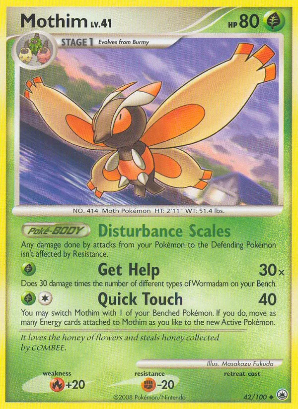 2008 Majestic Dawn Mothim Uncommon #042/100 Uncommon card image