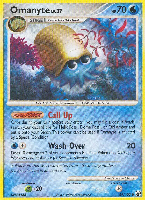 2008 Majestic Dawn Omanyte #069/100 Common card image