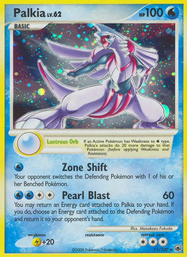2008 Majestic Dawn Palkia Rare Holo #011/100 Rare Holo card image