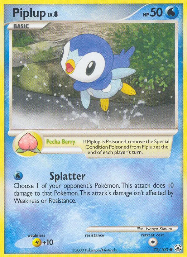 2008 Majestic Dawn Piplup #071/100 Common card image