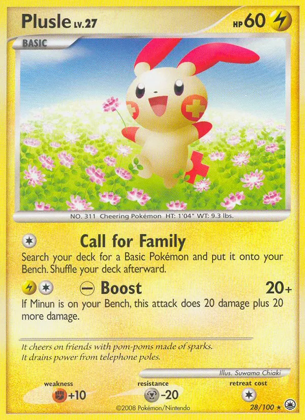 2008 Majestic Dawn Plusle Rare #028/100 Rare card image