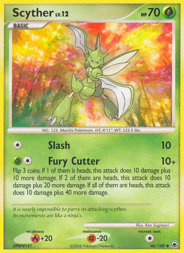 2008 Majestic Dawn Scyther Uncommon #046/100 Uncommon card image