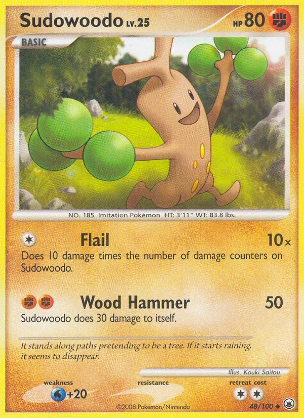 2008 Majestic Dawn Sudowoodo Uncommon #048/100 Uncommon card image