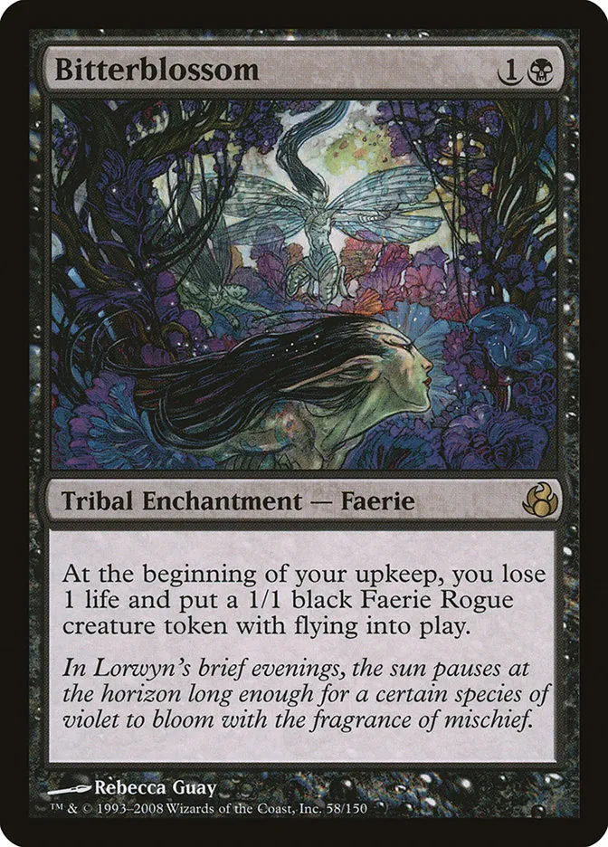 2008 Morningtide Bitterblossom rare #58 unlisted card image