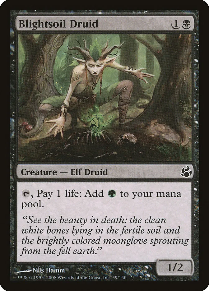 2008 Morningtide Blightsoil Druid common #59 unlisted card image