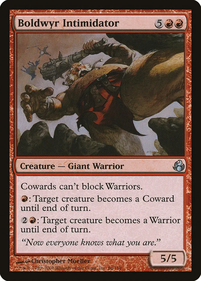 2008 Morningtide Boldwyr Intimidator uncommon #86 unlisted card image