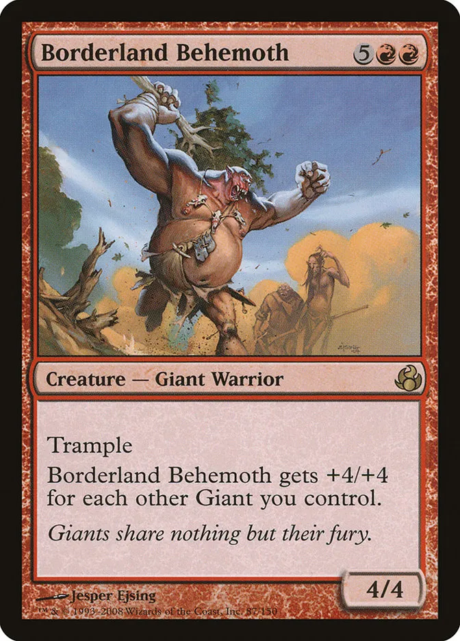 2008 Morningtide Borderland Behemoth rare #87 unlisted card image