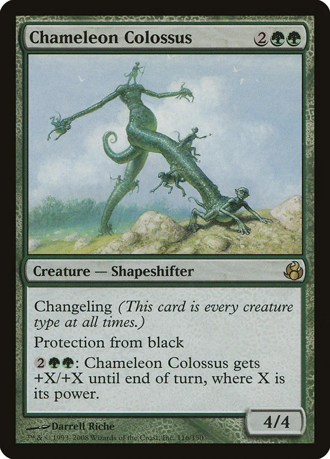 2008 Morningtide Chameleon Colossus rare #116 unlisted card image