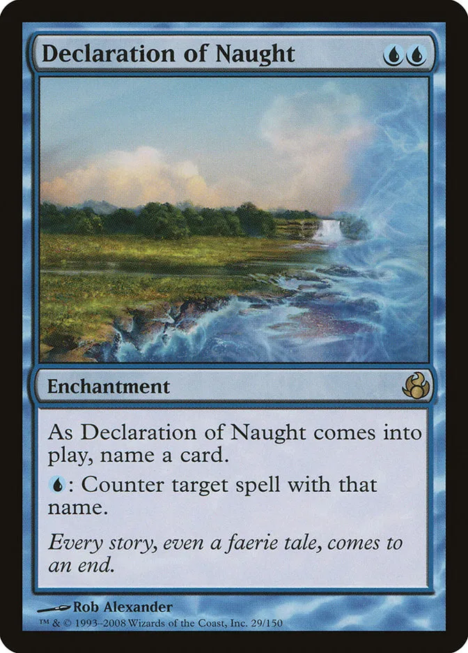 2008 Morningtide Declaration of Naught rare #29 unlisted card image