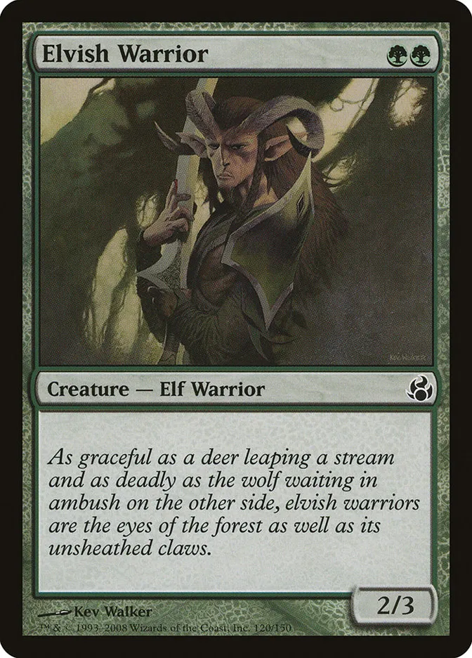 2008 Morningtide Elvish Warrior common #120 unlisted card image
