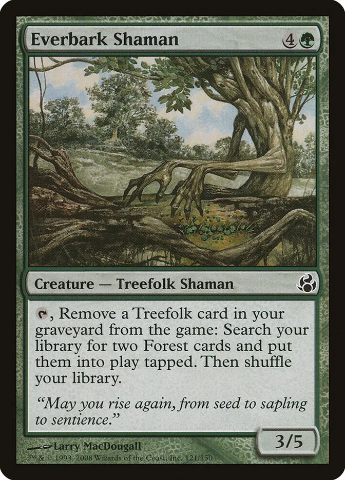 2008 Morningtide Everbark Shaman common #121 unlisted card image