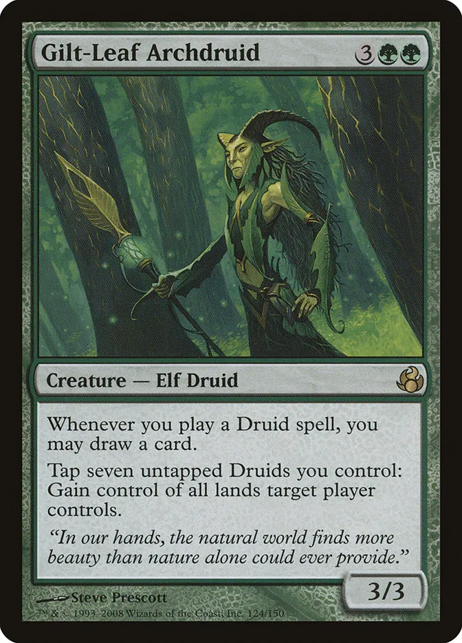 2008 Morningtide Gilt-Leaf Archdruid rare #124 unlisted card image