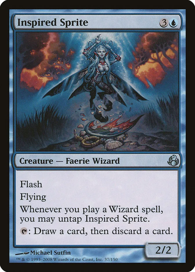 2008 Morningtide Inspired Sprite uncommon #37 unlisted card image
