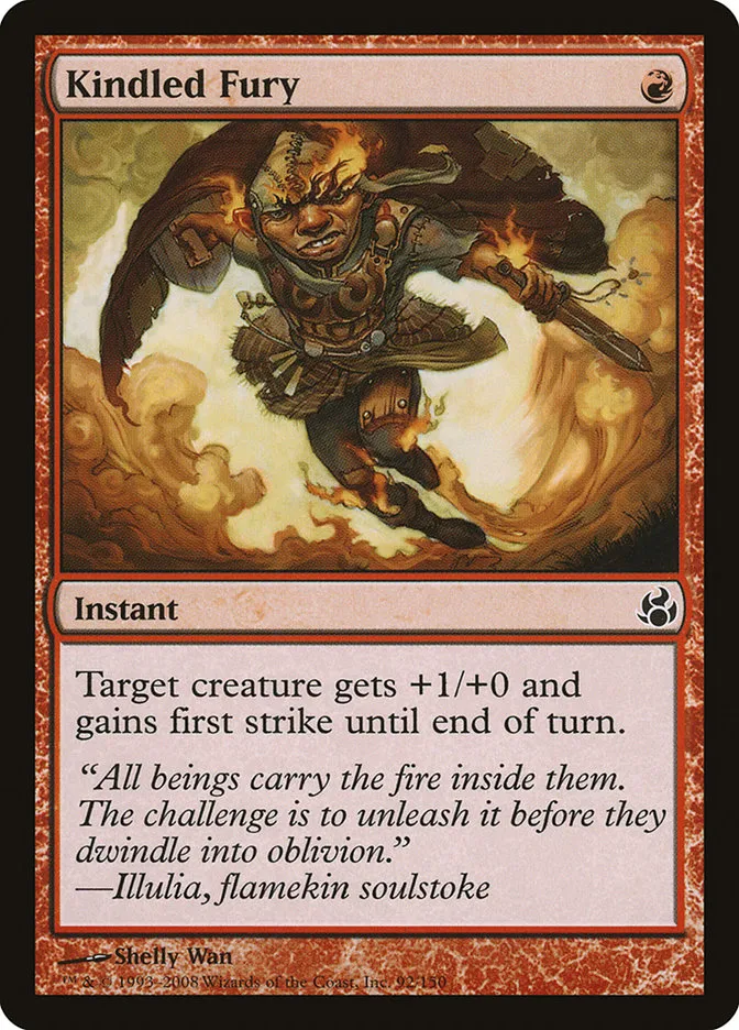 2008 Morningtide Kindled Fury common #92 unlisted card image