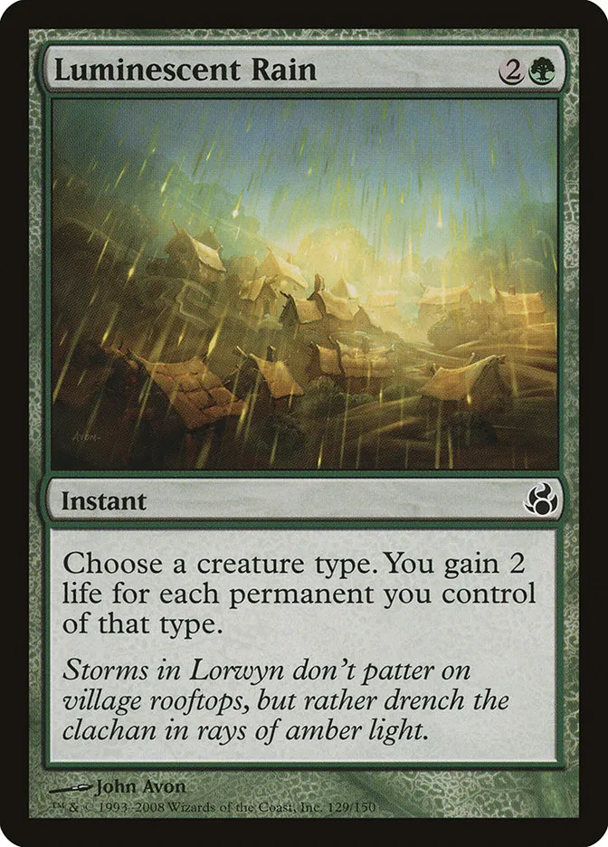 2008 Morningtide Luminescent Rain common #129 unlisted card image