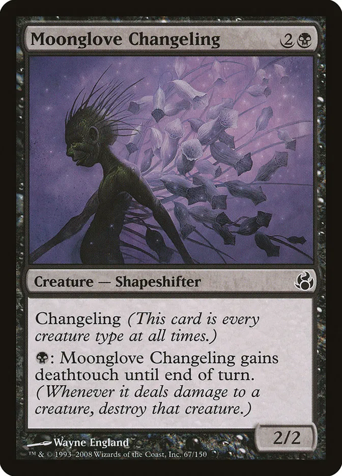 2008 Morningtide Moonglove Changeling common #67 unlisted card image