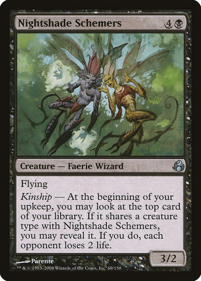 2008 Morningtide Nightshade Schemers uncommon #69 unlisted card image