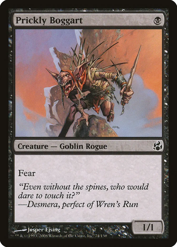 2008 Morningtide Prickly Boggart common #74 unlisted card image