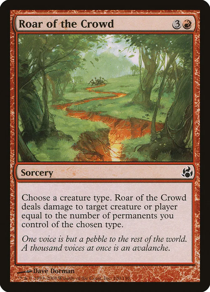 2008 Morningtide Roar of the Crowd common #100 unlisted card image