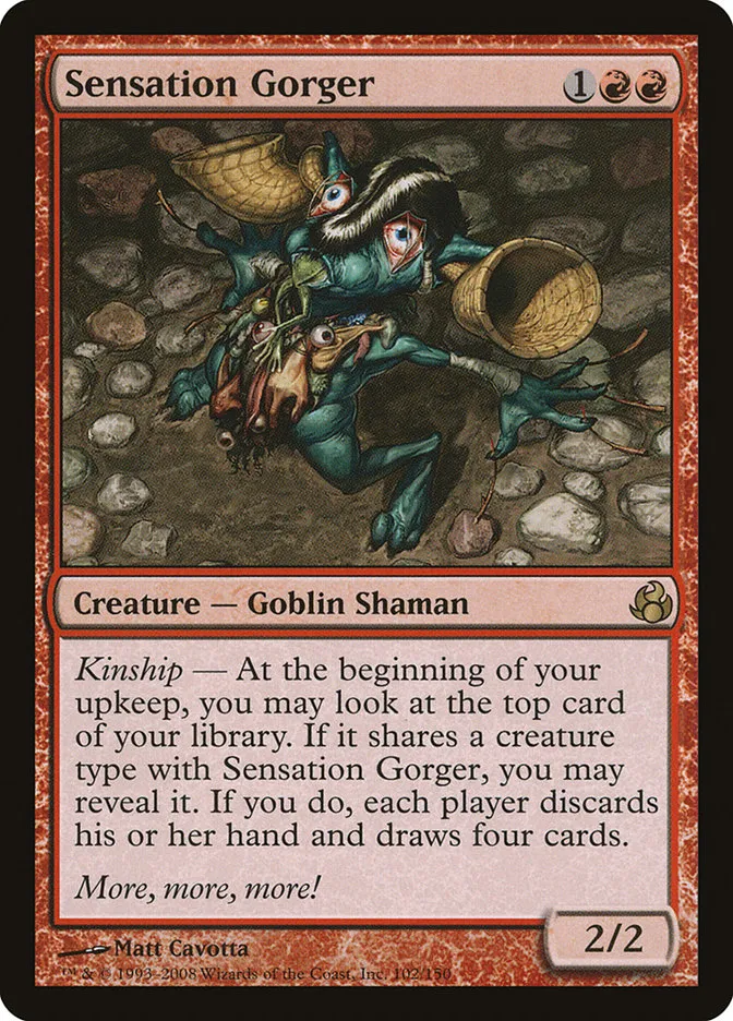 2008 Morningtide Sensation Gorger rare #102 unlisted card image