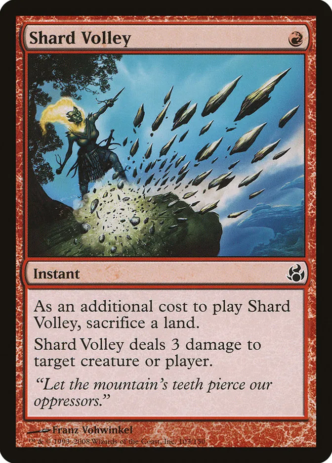 2008 Morningtide Shard Volley common #103 unlisted card image
