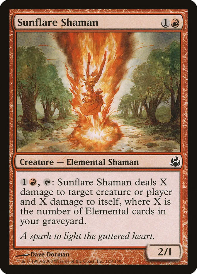 2008 Morningtide Sunflare Shaman common #108 unlisted card image