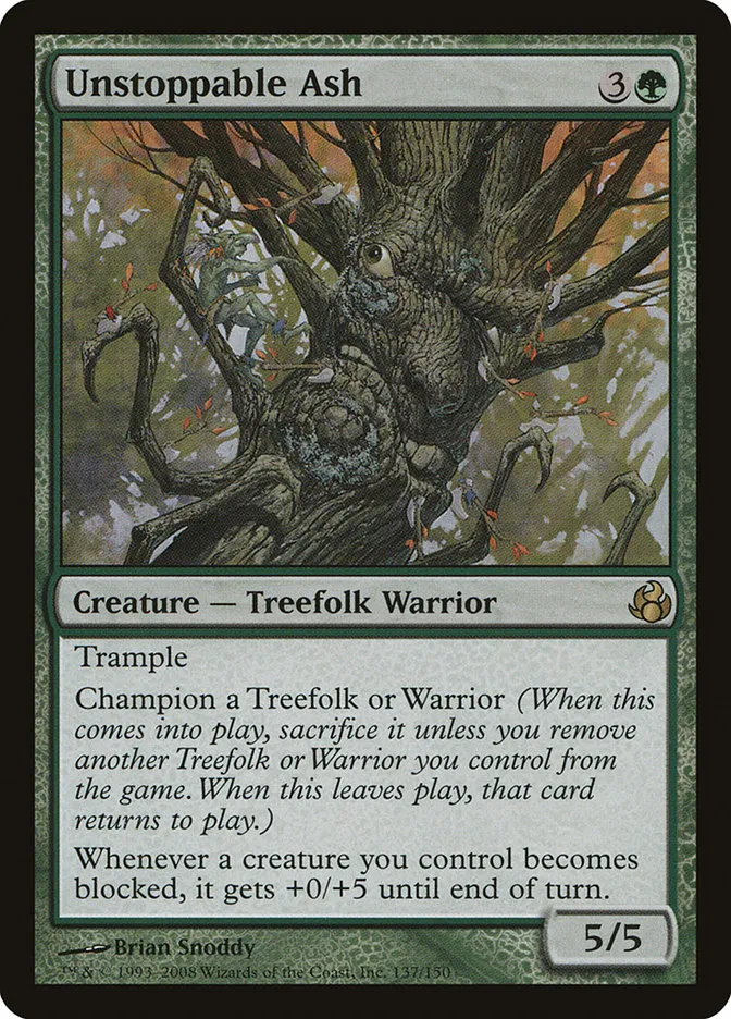 2008 Morningtide Unstoppable Ash rare #137 unlisted card image