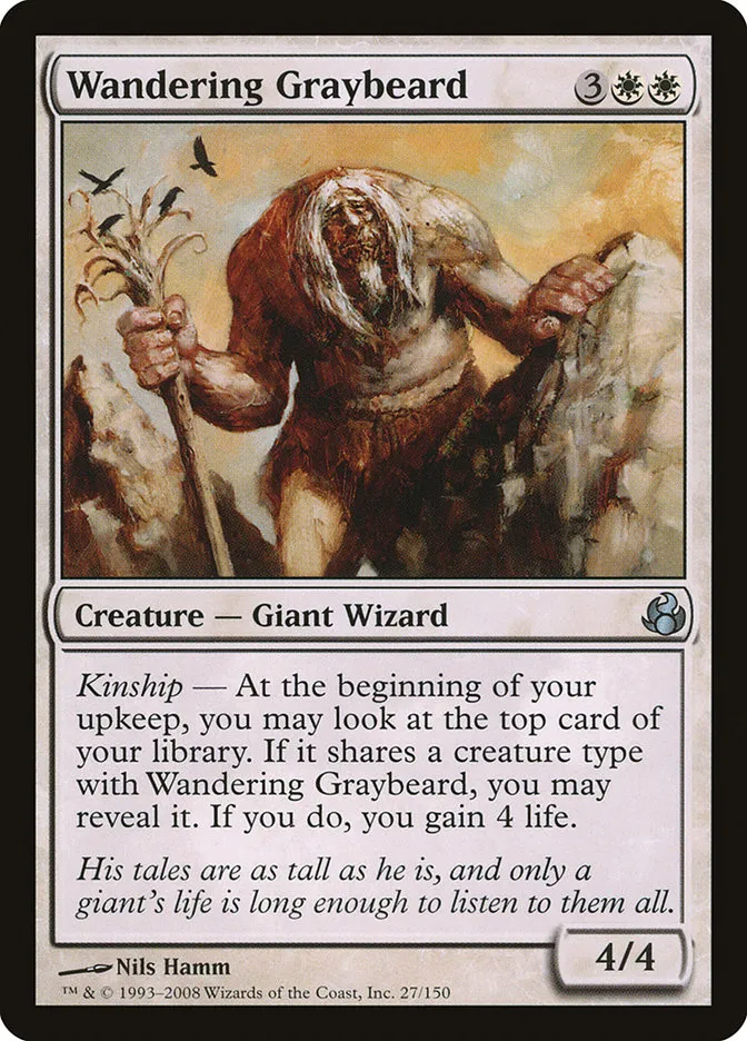 2008 Morningtide Wandering Graybeard uncommon #27 unlisted card image