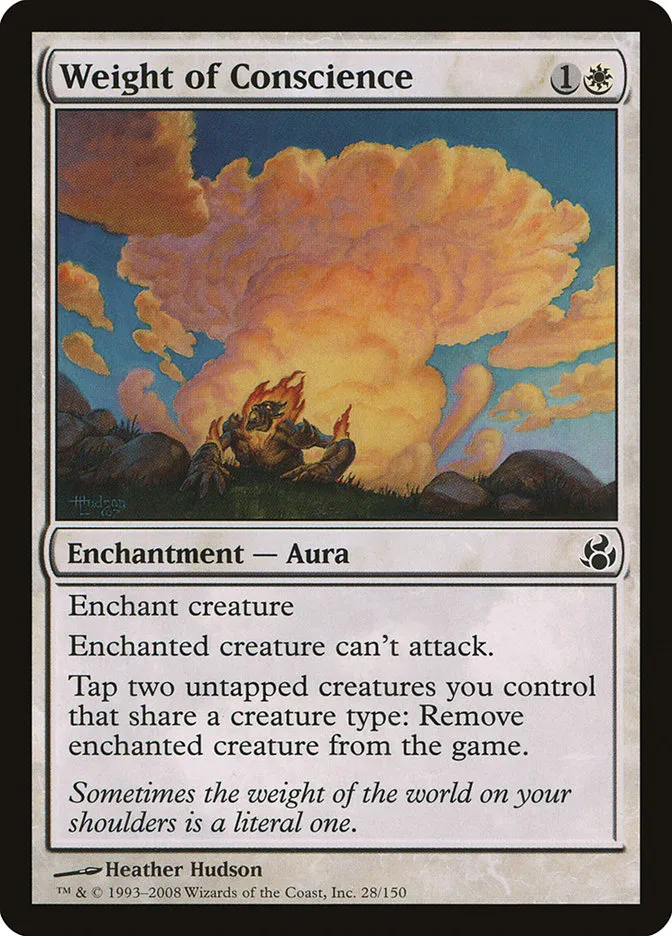 2008 Morningtide Weight of Conscience common #28 unlisted card image