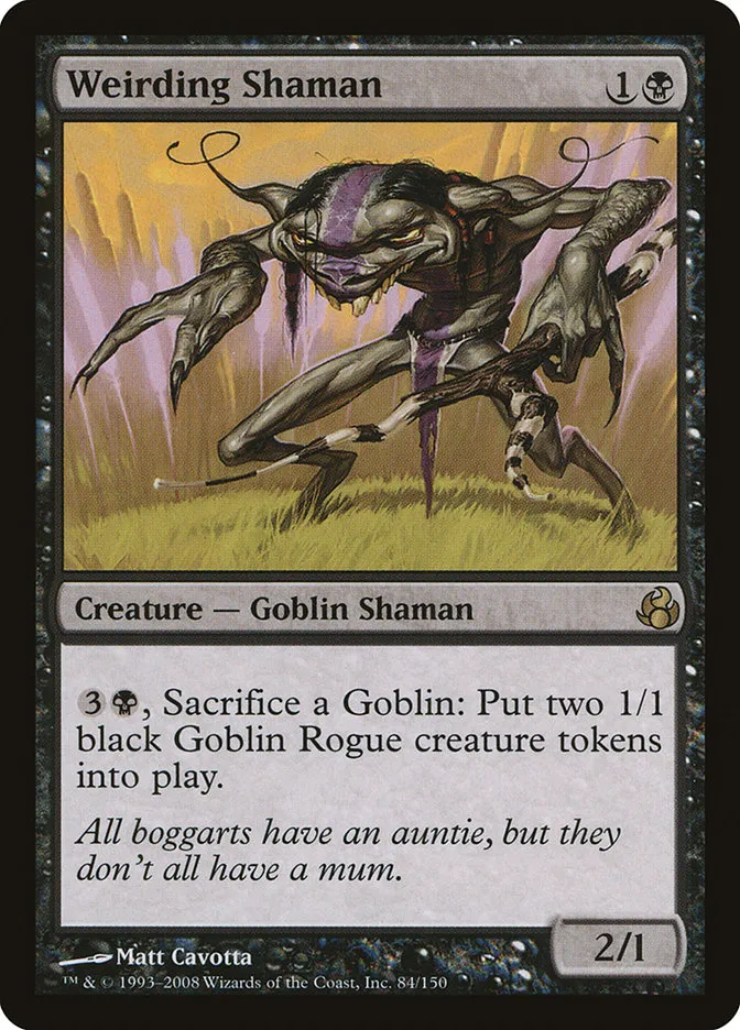 2008 Morningtide Weirding Shaman rare #84 unlisted card image