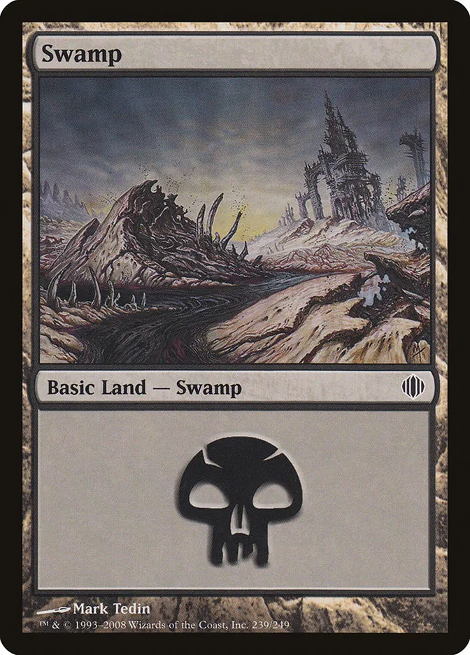 2008 Shards of Alara Swamp #239 common card image