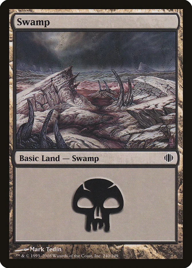 2008 Shards of Alara Swamp #240 common card image