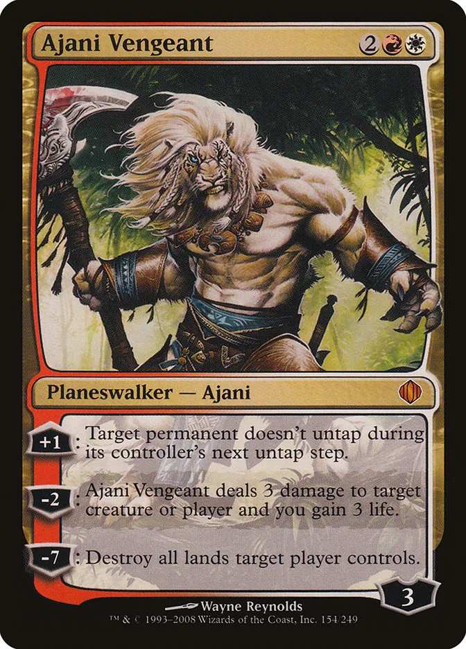2008 Shards of Alara Ajani Vengeant mythic #154 mythic card image