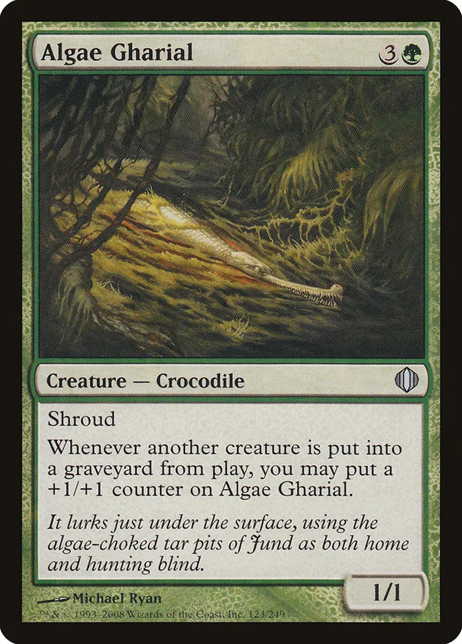 2008 Shards of Alara Algae Gharial #123 uncommon card image