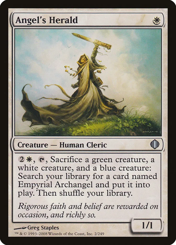 2008 Shards of Alara Angel's Herald uncommon #2 uncommon card image