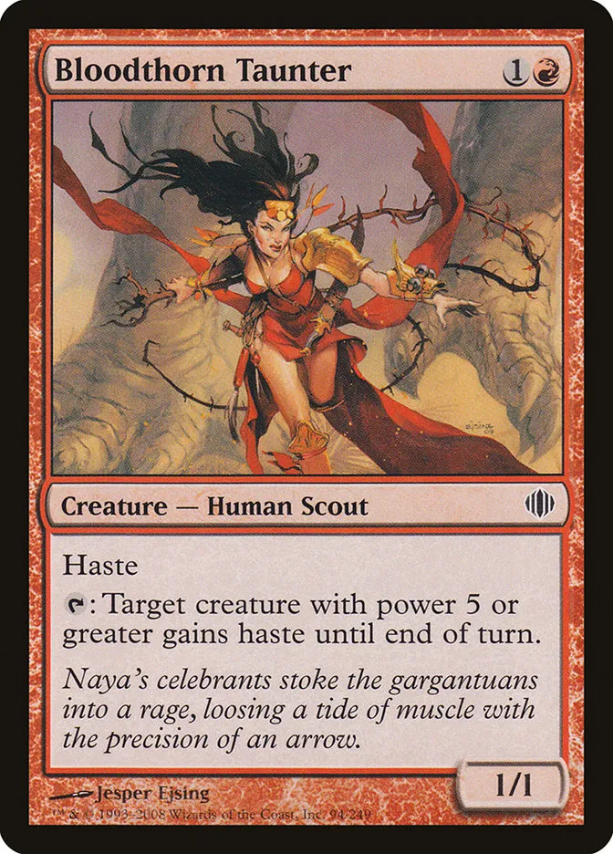 2008 Shards of Alara Bloodthorn Taunter #94 common card image
