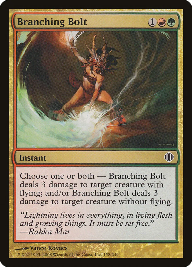 2008 Shards of Alara Branching Bolt #158 common card image