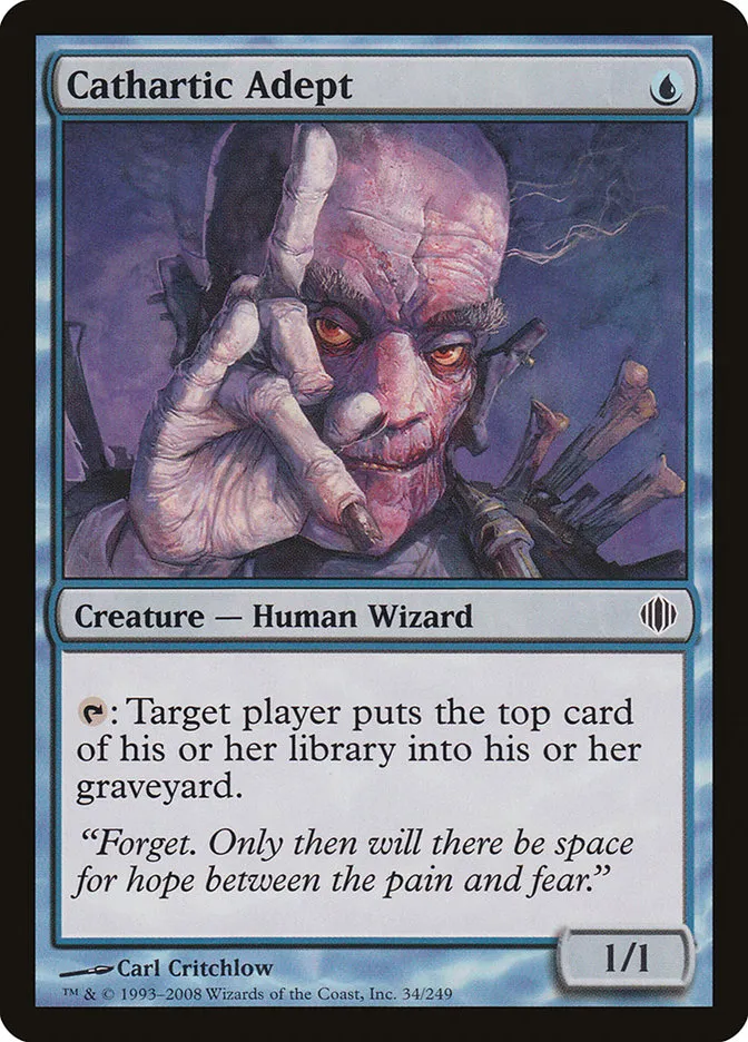 2008 Shards of Alara Cathartic Adept common #34 common card image