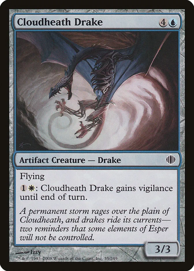 2008 Shards of Alara Cloudheath Drake common #35 common card image