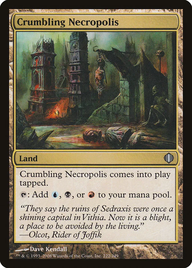 2008 Shards of Alara Crumbling Necropolis #222 uncommon card image