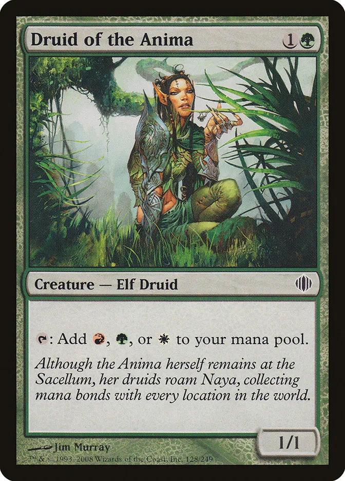 2008 Shards of Alara Druid of the Anima #128 common card image