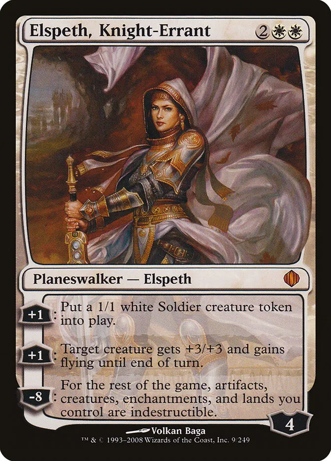 2008 Shards of Alara Elspeth, Knight-Errant mythic #9 mythic card image