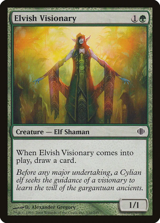 2008 Shards of Alara Elvish Visionary #130 common card image