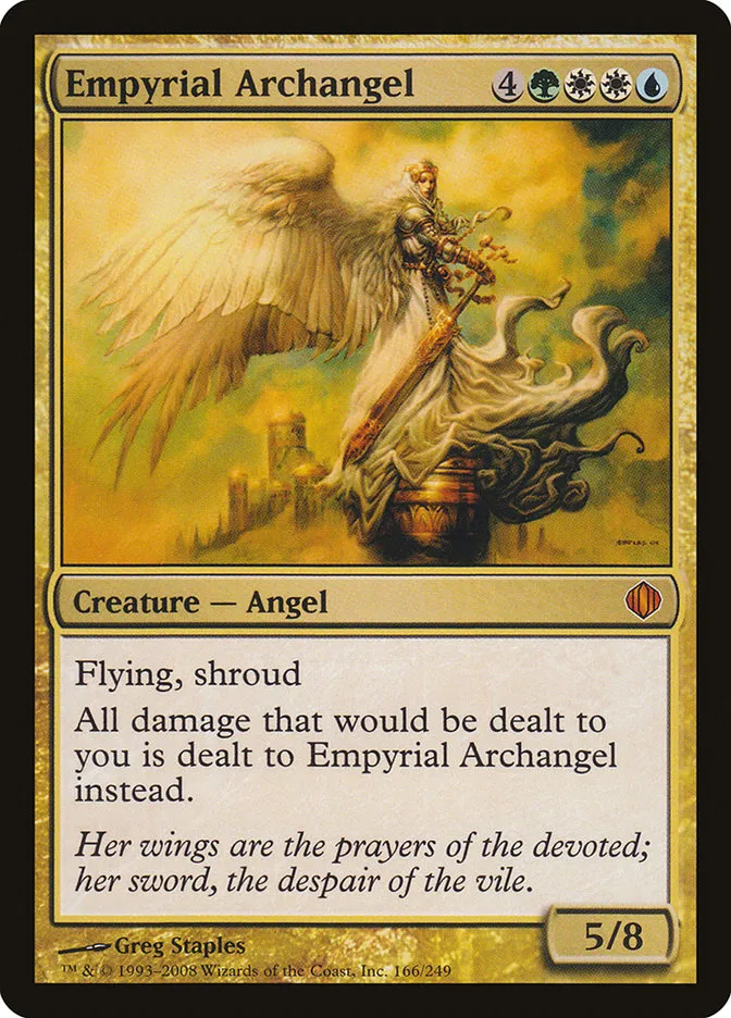 2008 Shards of Alara Empyrial Archangel #166 mythic card image